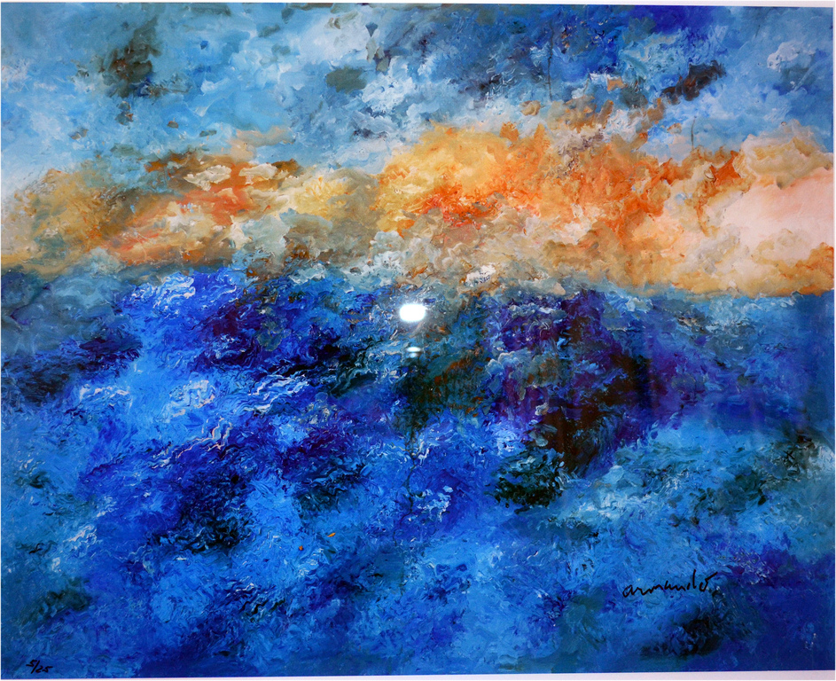 Armando, "Seestück" op plexiglas, gesigneerd, oplage 25, 2015 verkocht voor € 150!