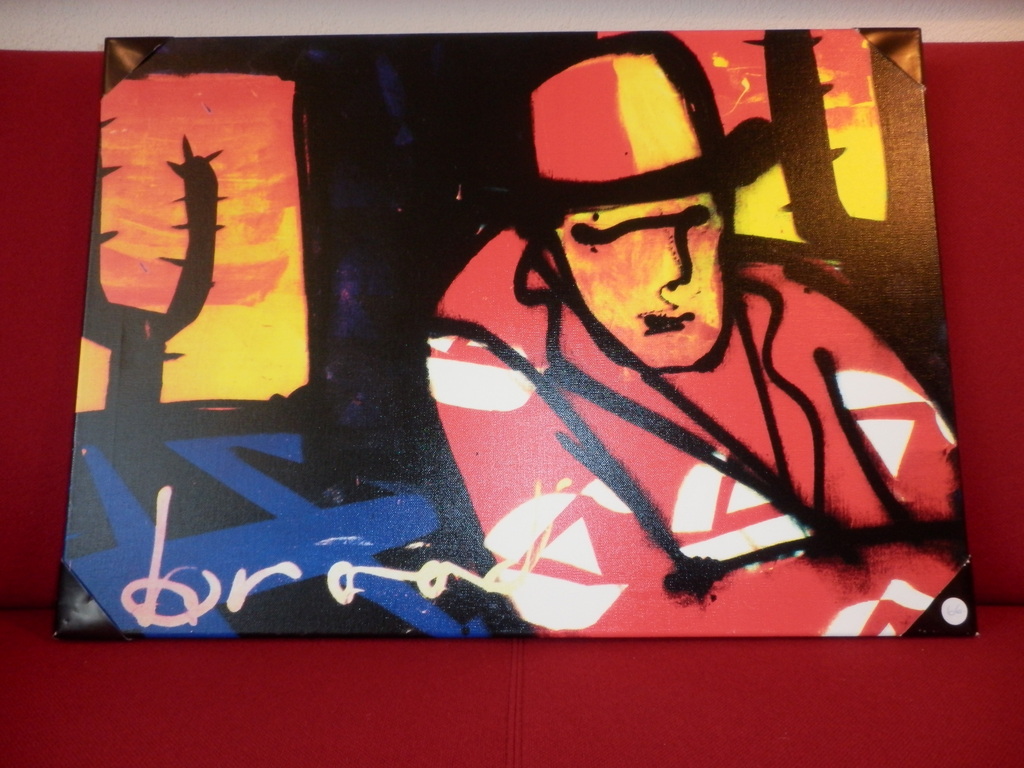 HERMAN BROOD ART PRINT CACTUSMAN. verkocht voor € 125!