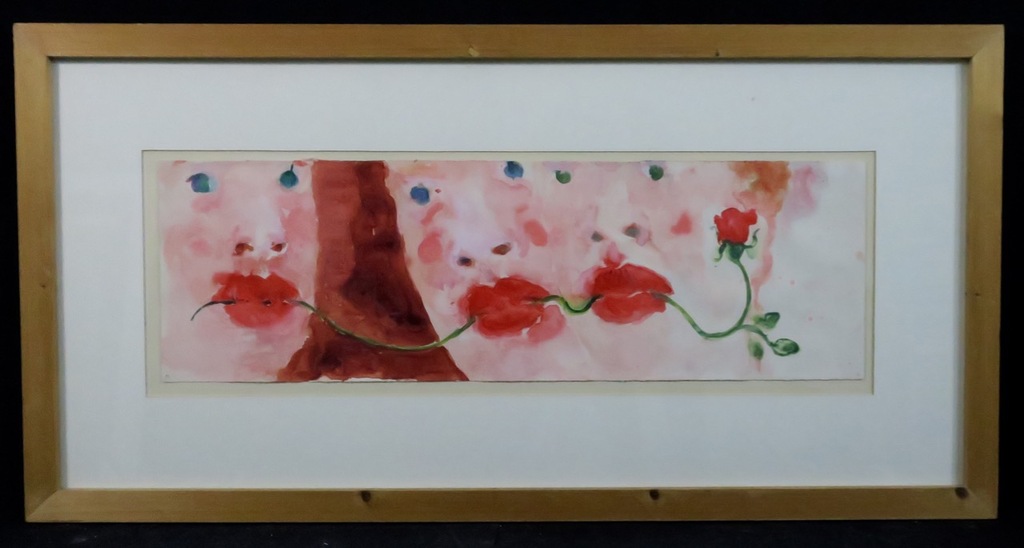 Pieter Kusters: Aquarel, Zelfportret - Ingelijst (groot) verkocht voor € 100!