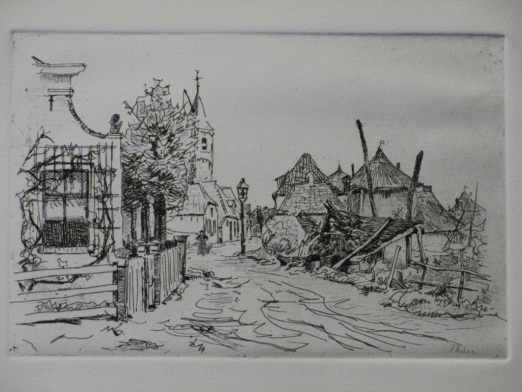 Willem Bastiaan Tholen, Straatje in IJsselmuiden, Ets verkocht voor € 50!