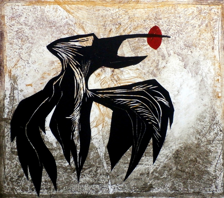 Pieter Drift - ets: de zwartvogel - 2000 verkocht voor € 45!