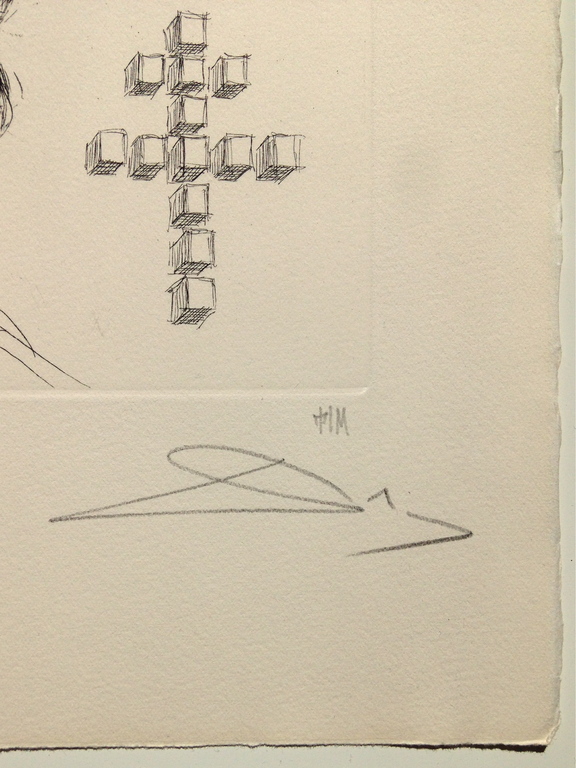 Salvador Dali & Tim Mittelberg, Originele ets uit '71, handgesigneerd kopen? Bied vanaf 135!