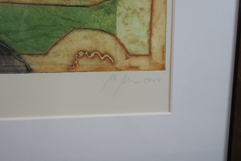Onbekend gesigneerd: Ets, Z.T. - Ingelijst kopen? Bied vanaf 1!