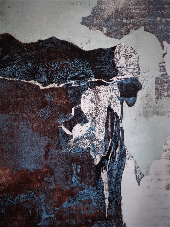 Boeiende handgekleurde Ets "Structuren in Steen" Bep.Oplage 1/12 gesigneerd kopen? Bied vanaf 1!