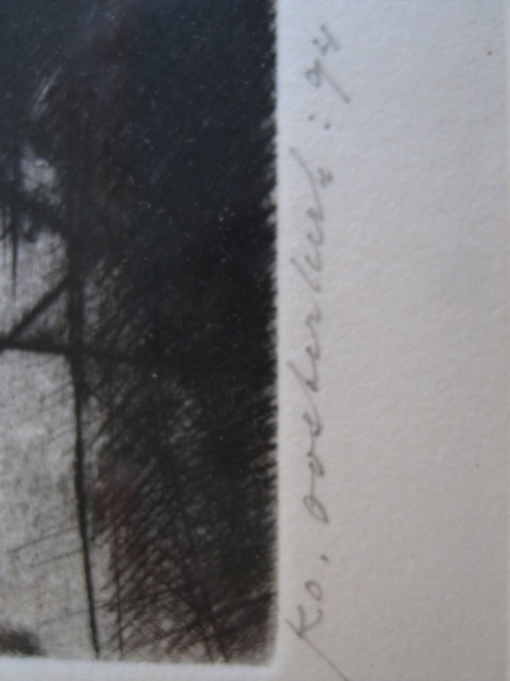 Karakteristieke ets uit de serie "Landschappelijk" van Ko Oosterkerk 1928-2012 kopen? Bied vanaf 1!