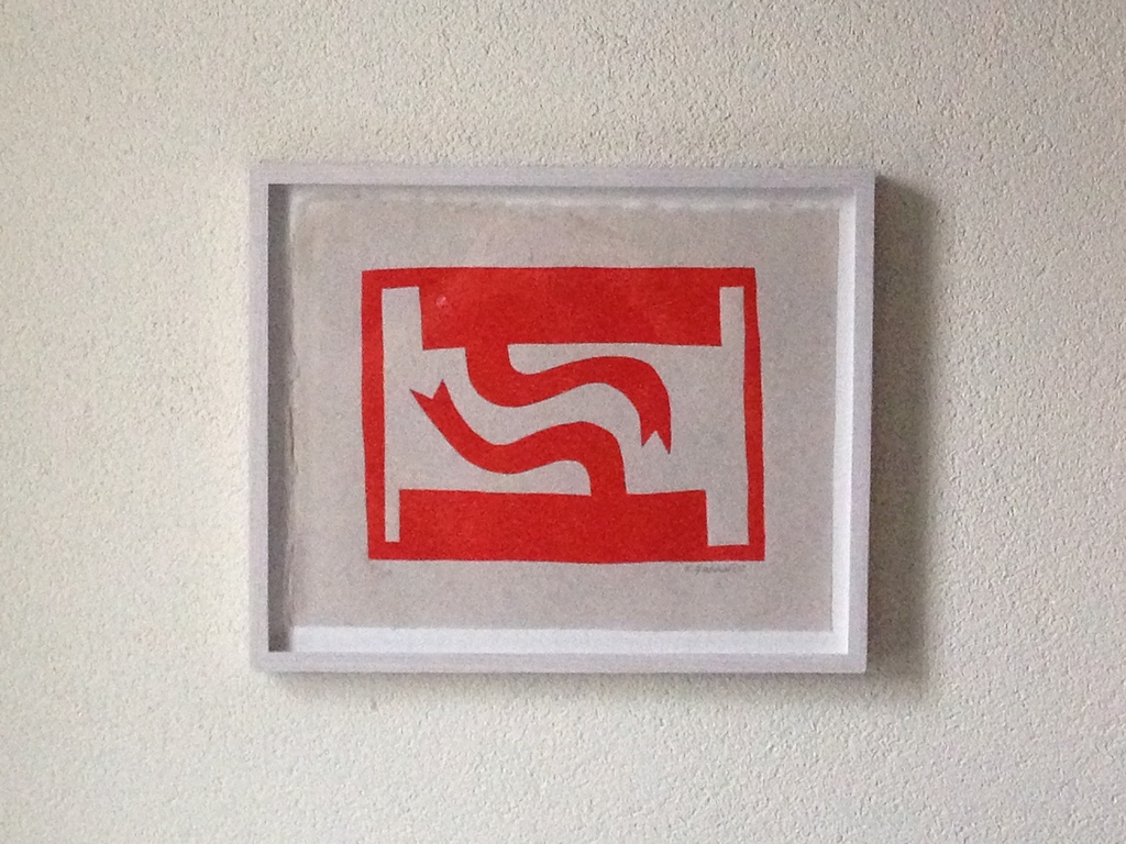 Klaas Gubbels - "Naar elkaar" - Houtdruk op papier, oplage: 40, ingelijst kopen? Bied vanaf 449!