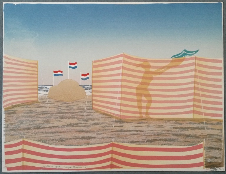 Jurjen Fontein - Strand - zeefdruk kopen? Bied vanaf 35!