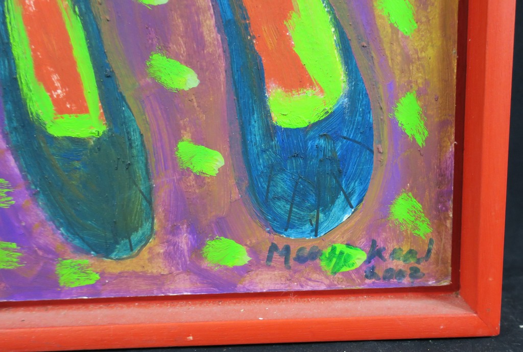 Meertje Kaal: Acryl op board, Wachten op Godot - Ingelijst kopen? Bied vanaf 1!