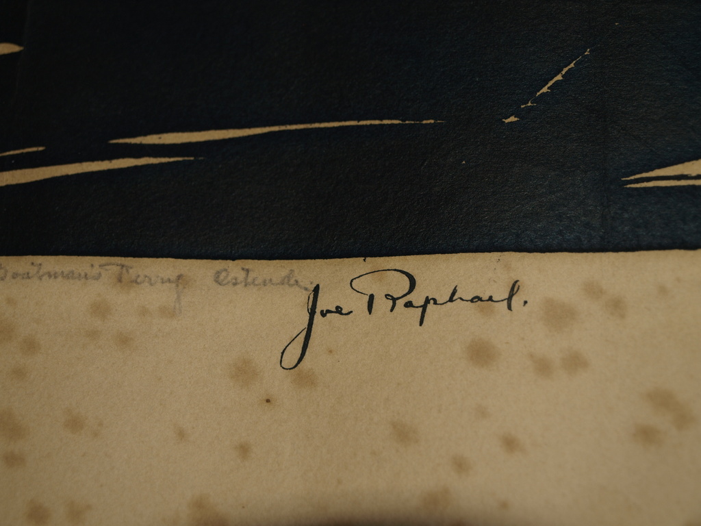 Joseph Raphael (1869-1950): Houtsnede,  Bootreis, Ostende , België – ca 1927 kopen? Bied vanaf 1!