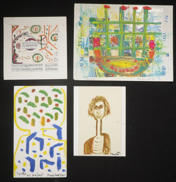 Lot met 4x olieverf en collage van Meertje Kaal kopen? Bied vanaf 1!