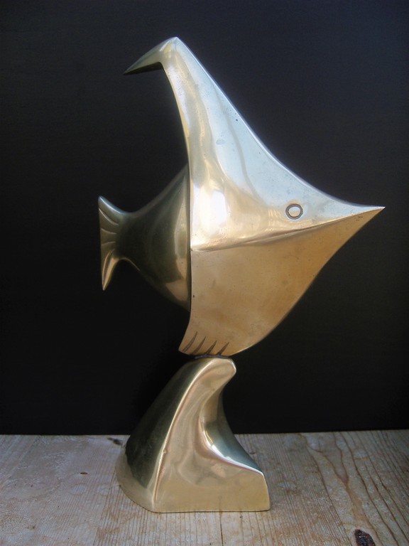 Onbekende kunstenaar: Gestileerd beeld van vis/vogel kopen? Bied vanaf 85!