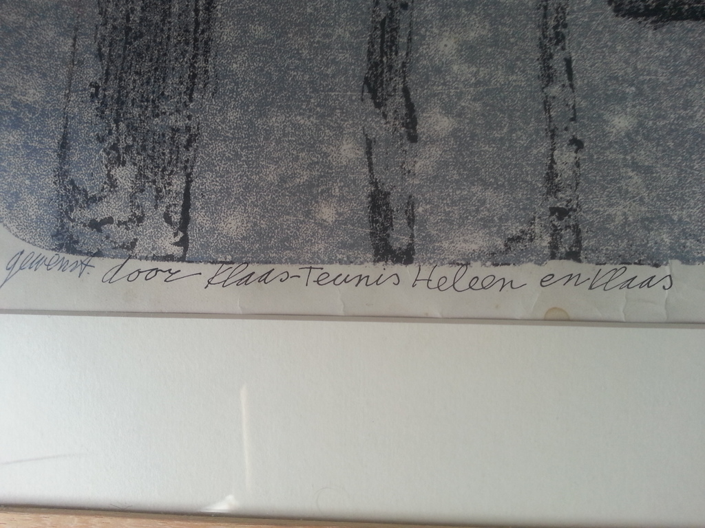 Klaas Gubbels Litho ' Nieuwjaarswens 1969'  Gesigneerd l.o.  kopen? Bied vanaf 1!