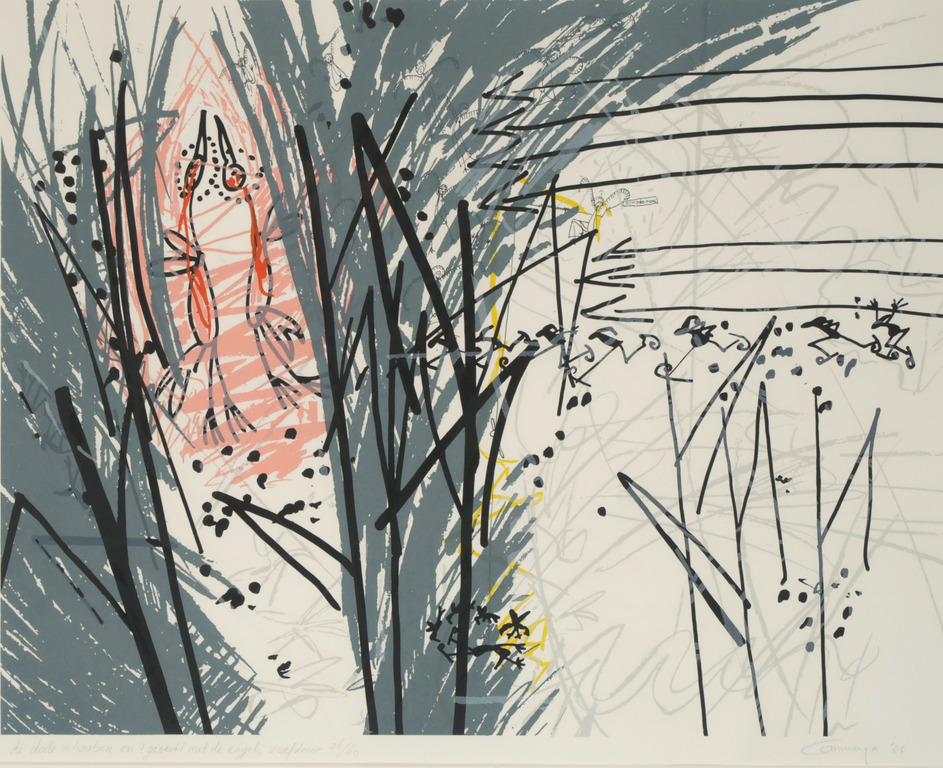 Edith Cammenga: Zeefdruk, De dode schaatster - Ingelijst kopen? Bied vanaf 1!