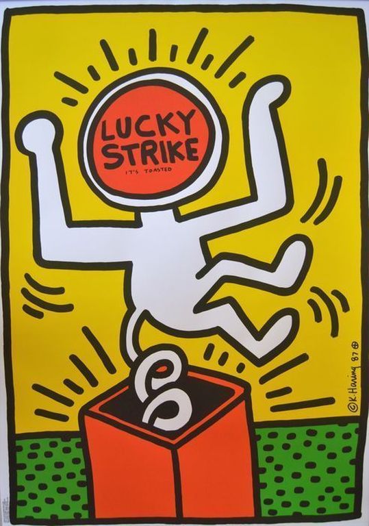 Keith Haring: Lucky Strike (blue, yellow and white) kopen? Bied vanaf 229!