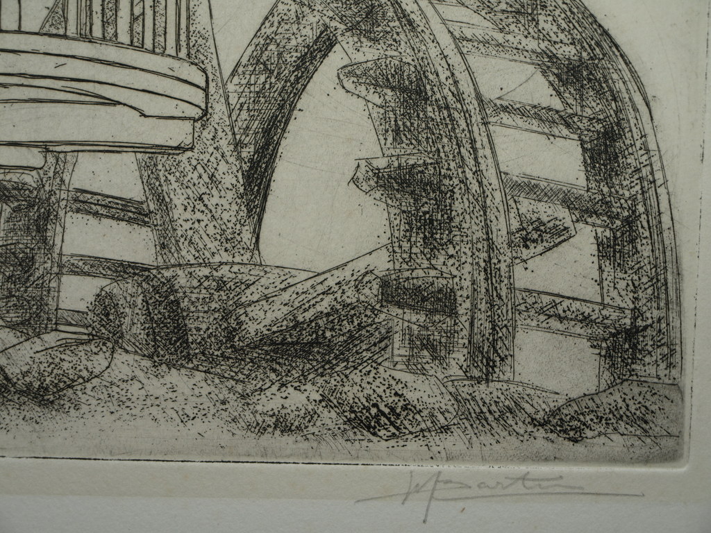 Walter Barten : 2x Ets , Het Rad – gesigneerd – ca 1978 kopen? Bied vanaf 35!