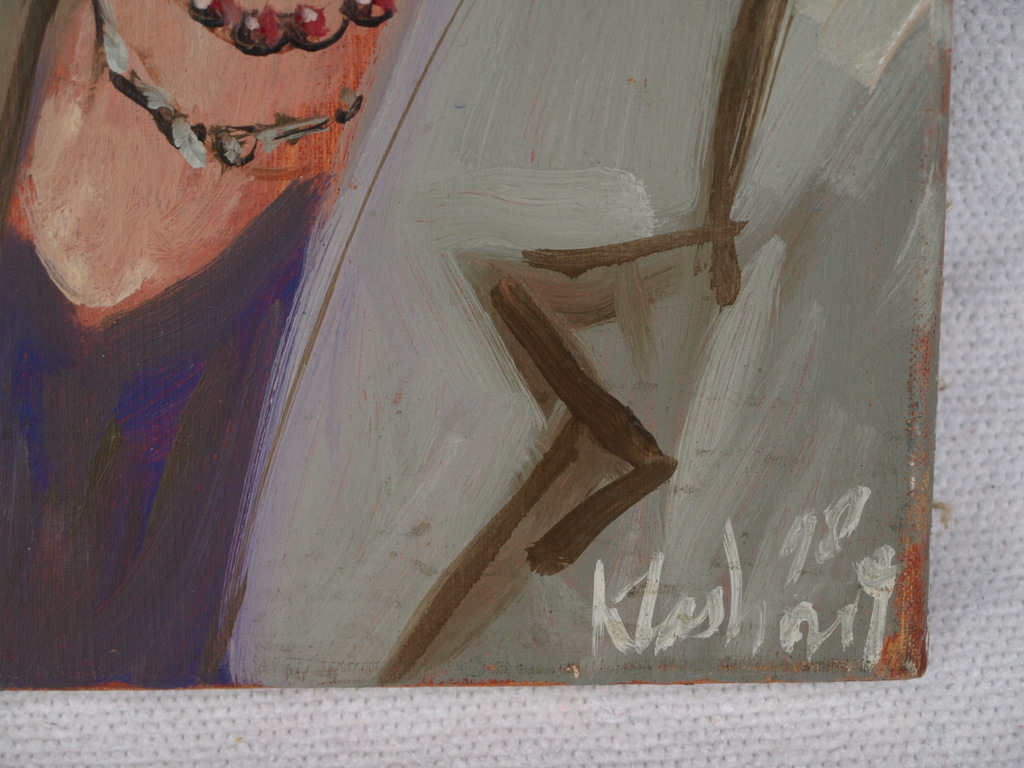 Peter Klashorst : olieverf op doek – Portret – Connie Palmen? - 1998 kopen? Bied vanaf 1!