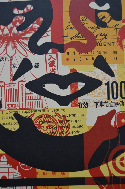 Buy Shepard Fairey (OBEY) - Obey 3 face collage #3 - offset - gesigneerd? Bid from 79!