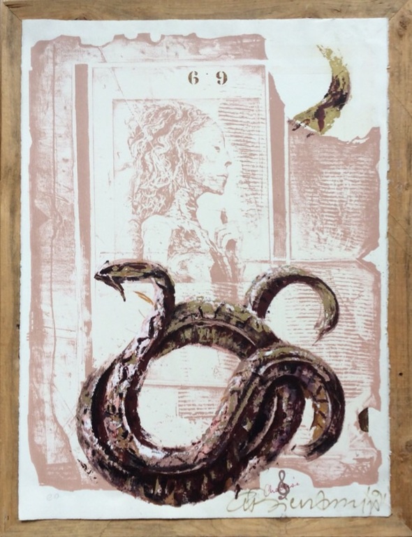 Gerti & Charlise Bierenbroodspot - zeefdruk 'Ik dacht aan Afrika' 1991 E.A. verkocht voor € 49!