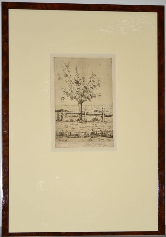 Johan Scherft: Ets. Bloeiende Appelboom verkocht voor € 35!