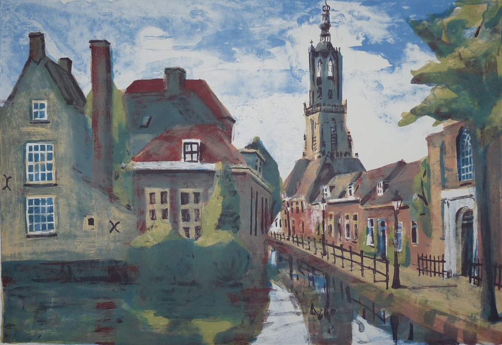 Jeroen Hermkens: Kleurenlitho, Amersfoort Langegracht kopen? Bied vanaf 135!