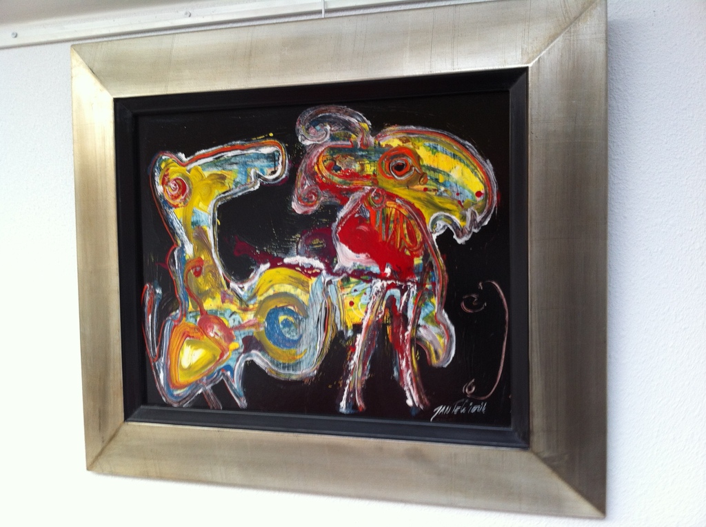 JAN TE WIERIK Origineel schilderij, Fantasiedieren kopen? Bied vanaf 1!