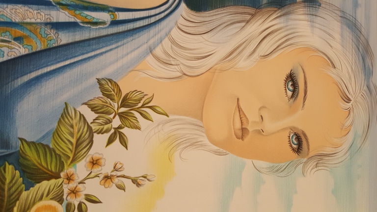 PIERRE BERTIN -FEMME AVEC FLEURS, lithografie, handgesigneerd kopen? Bied vanaf 1!