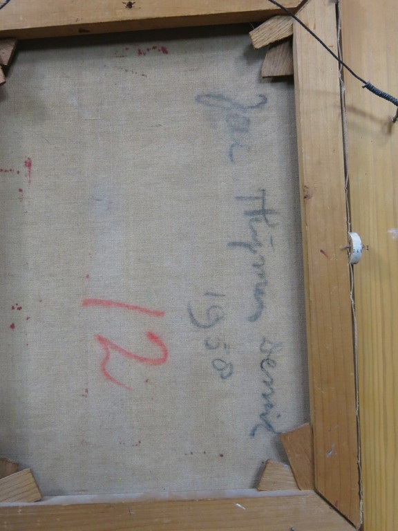 Jac Thijmen de Mik: Olieverf op doek, Gang met doorkijk -Ingelijst kopen? Bied vanaf 100!