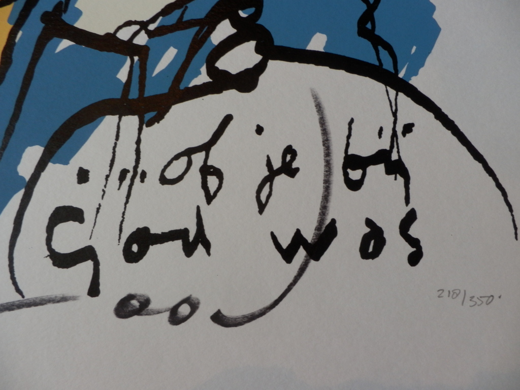 HERMAN BROOD  HANDGESIGNEERDE En Gelimiteerde ZEEFDRUK  OF JE BIJ GOD WAS kopen? Bied vanaf 125!