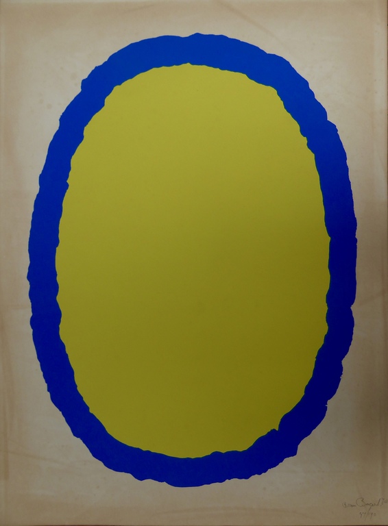 Bram Bogart. Litho Geel/Blauw uit 1978 verkocht voor € 56!