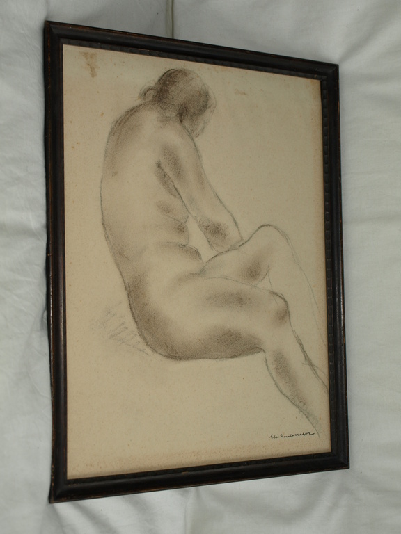 ELIE NEUBURGER (1891-1972) – Tekening–“Vrouwelijk naakt” –Gesigneerd & ingelijst kopen? Bied vanaf 1!
