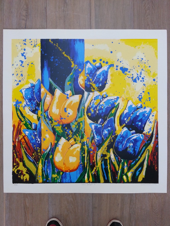 Roeland Hofman, zeefdruk op papier, titel:" colour delight " kopen? Bied vanaf 50!