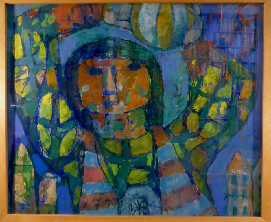 Jan Battermann, balspel 1992, gouache verkocht voor € 95!