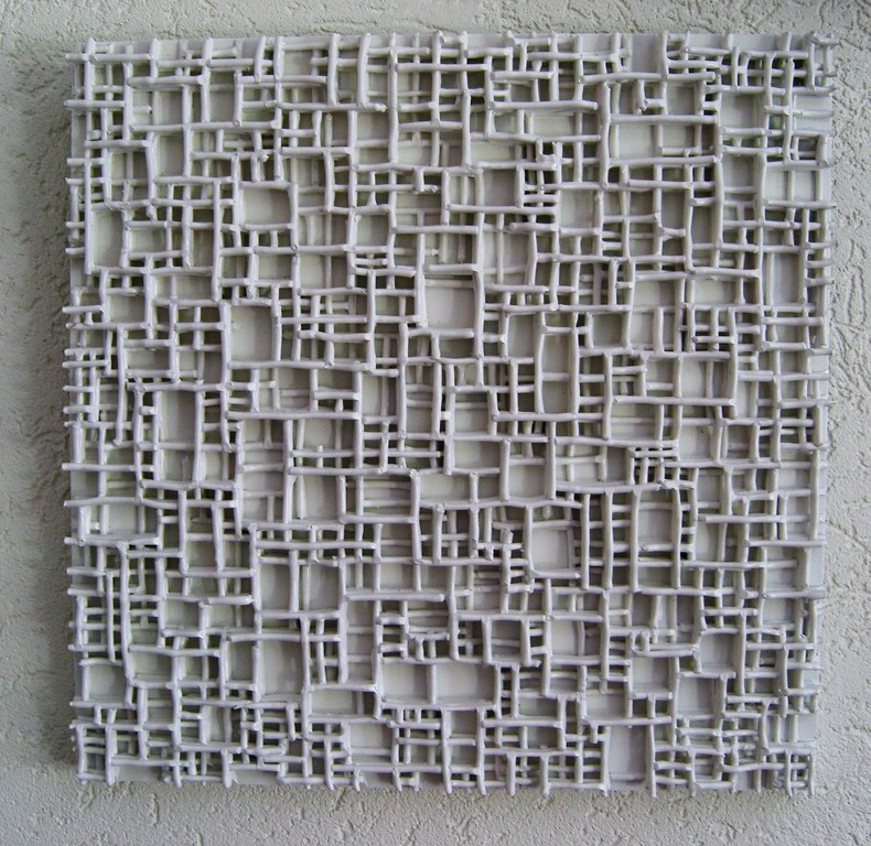 Erwin Stienstra: Geometrische wandplastiek, unica! verkocht voor € 610!