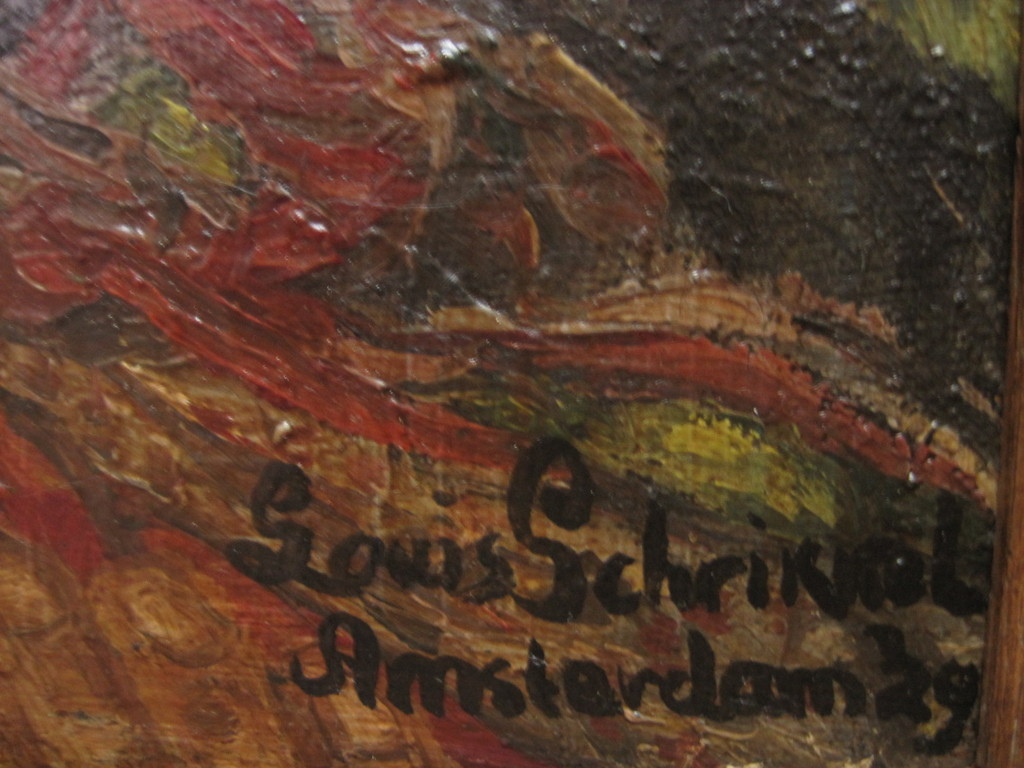 Uniek Amsterdam 1929 "nieuwe Zakelijkheid" olieverf "Appeldief" Louis Schrikkel kopen? Bied vanaf 1!