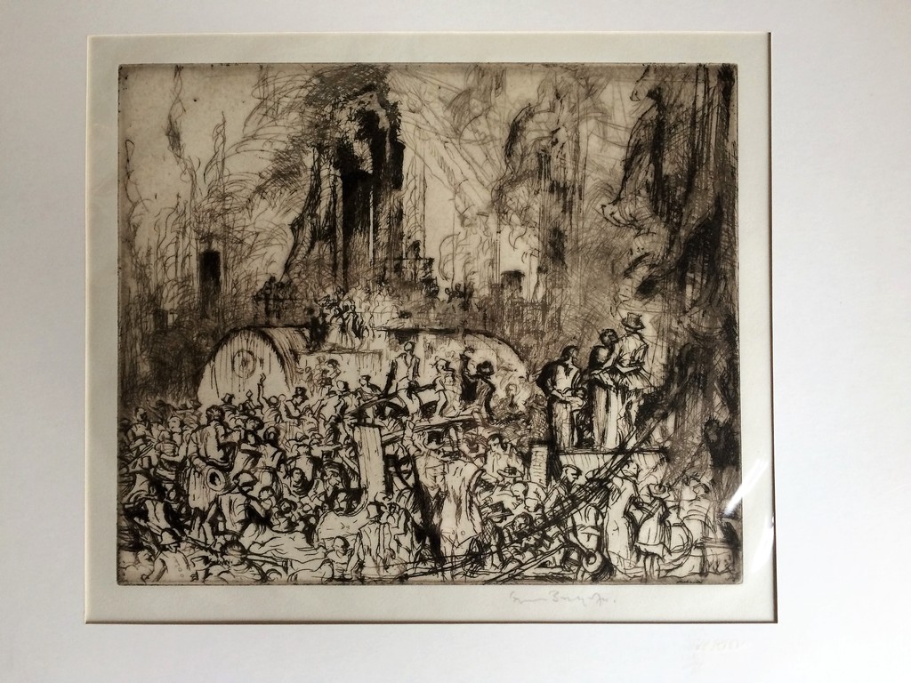 Frank William BRANGWYN (Brugge 1867  (UK) 1956)-Ets met droge naald - gesigneerd kopen? Bied vanaf 99!