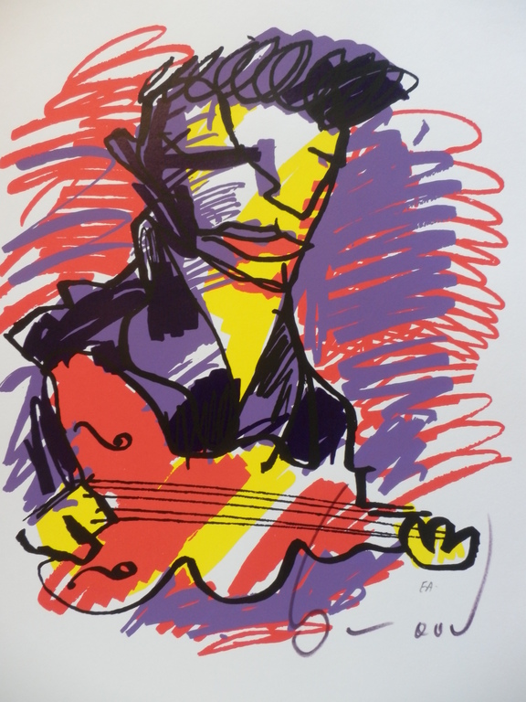 HERMAN BROOD, Gelimiteerde en HANDGESIGNEERDE Zeefdruk  ELVIS verkocht voor € 155!