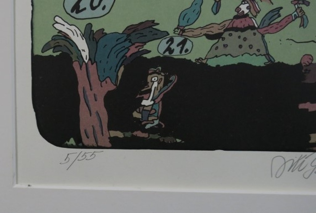 Jiri Salamoun: Litho, Rebus - Ingelijst kopen? Bied vanaf 20!