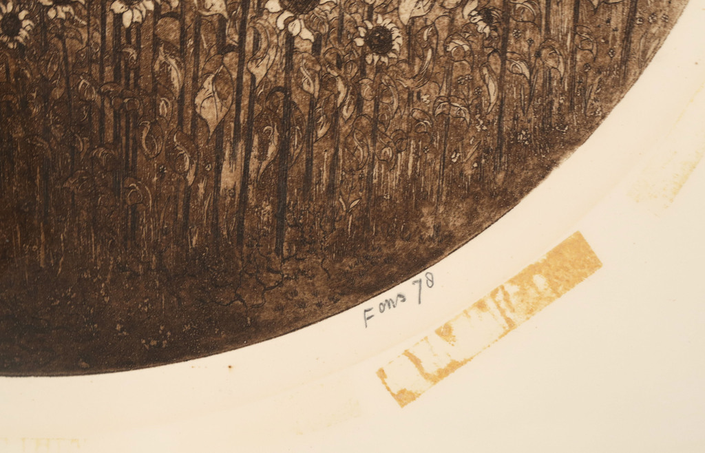 Fons Franken: Ets, Zonnebloemen kopen? Bied vanaf 1!