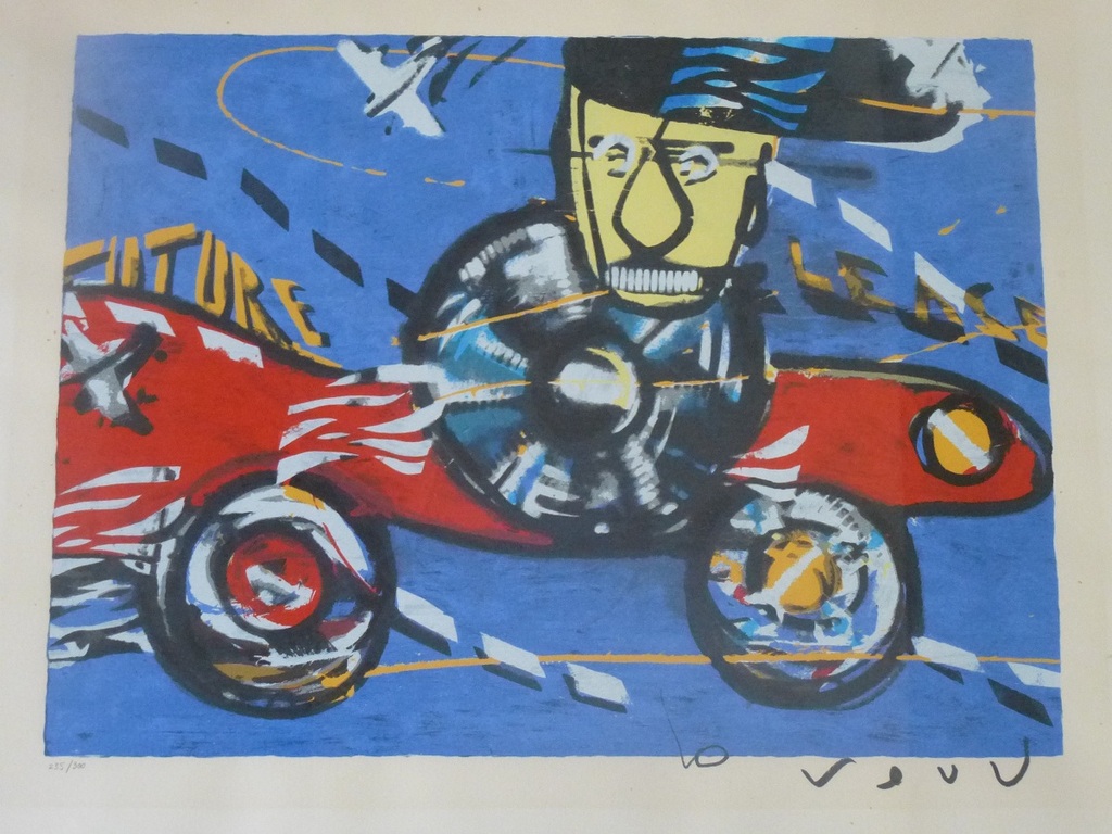 Herman Brood, zeefdruk: Future Lease, handgesigneerd verkocht voor € 270!