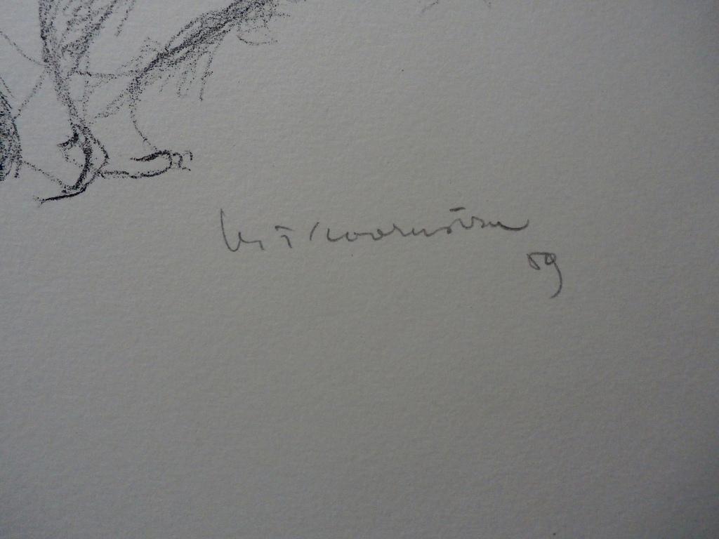 Metten Koornstra  - litho: 2 naakte dames - 1959 kopen? Bied vanaf 55!