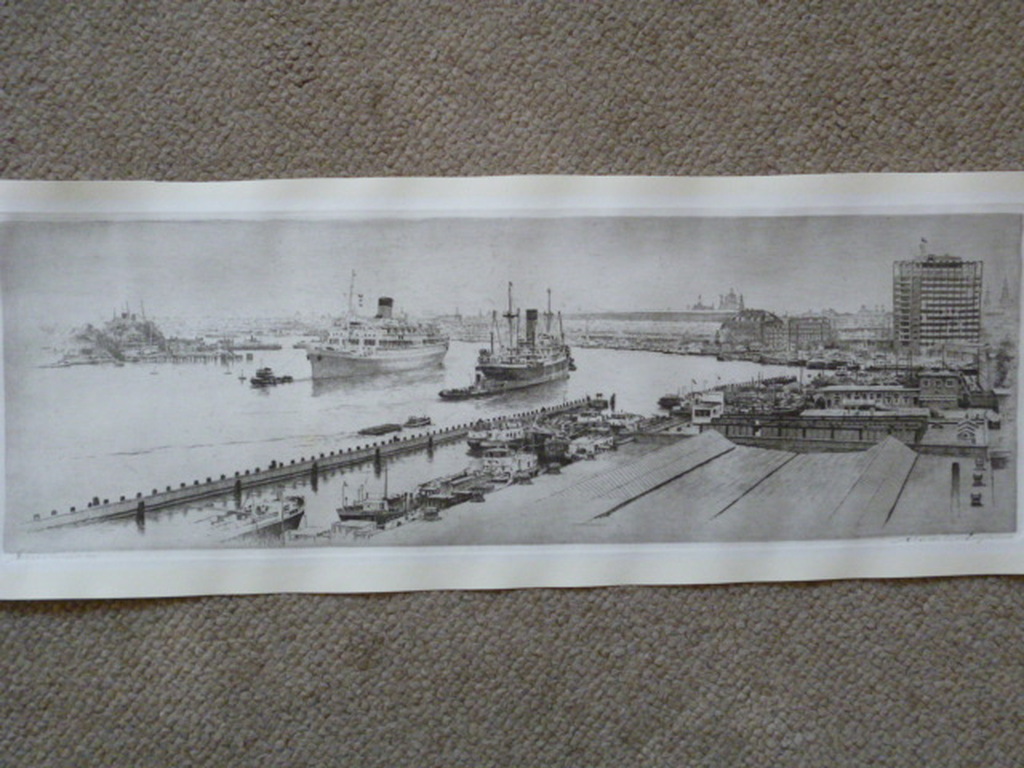 Maarten Langbroek - ets - Amsterdam verkocht voor € 50!