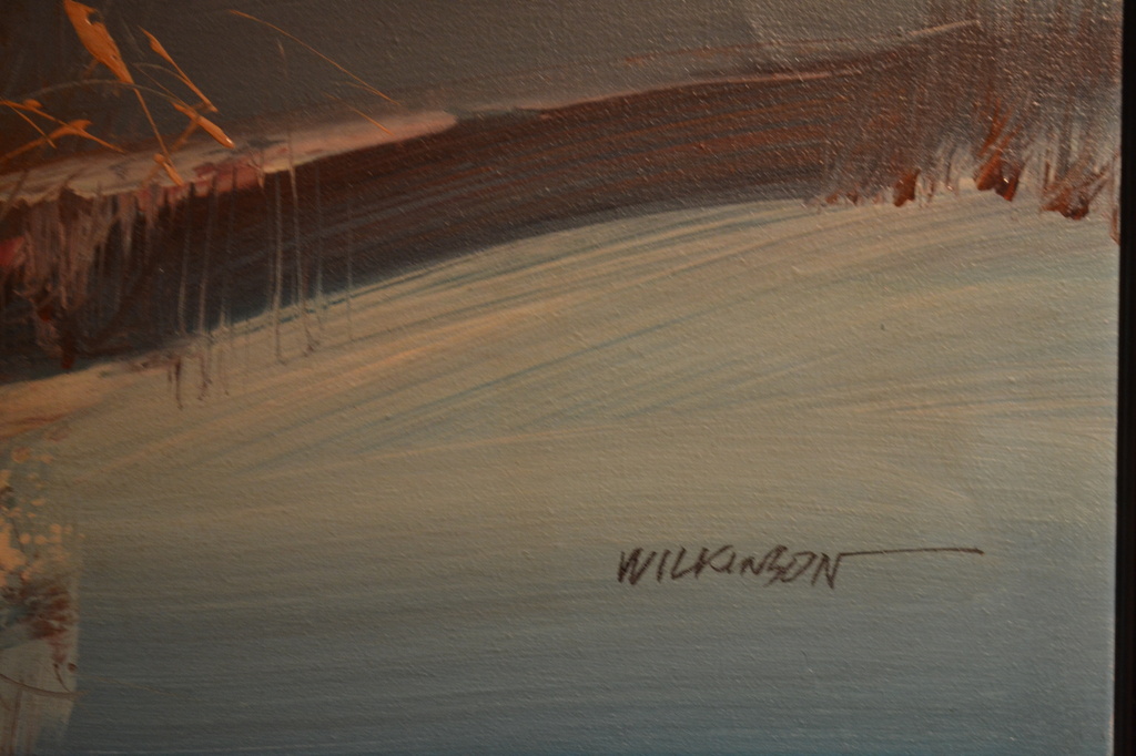 Gesigneerd Wilkinson: olieverf op doek, abstract landschap kopen? Bied vanaf 1!