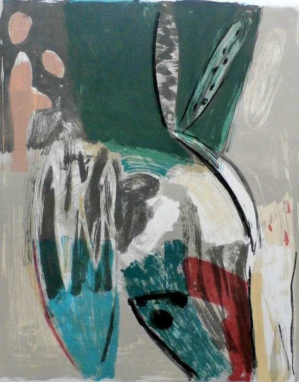 Piet Warffemius - zeefdruk: Compositie verkocht voor € 60!