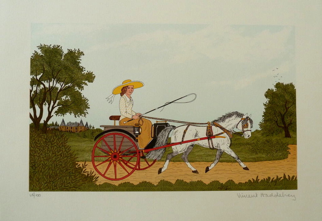 Vincent Haddelsey - Vincent Haddelsey. -A Summerday Ride- Litho. Handgesigneerd. 1985. kopen? Bied vanaf 59!