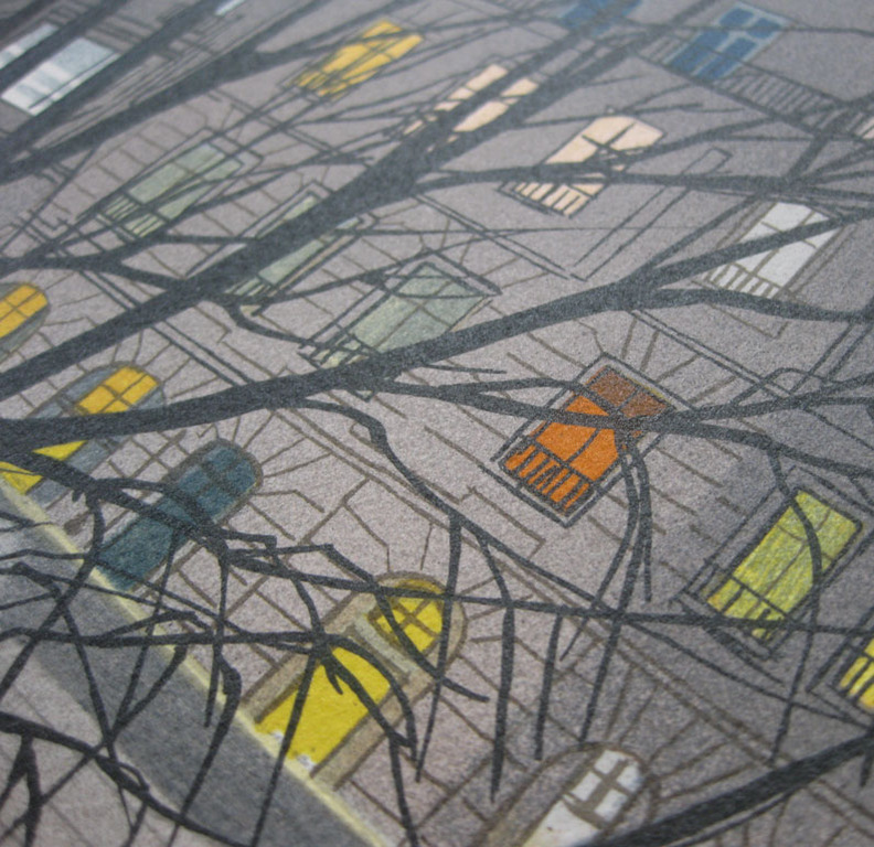 Jean-Luc Lecoindre - "Au bord du quai" - kleuren litho - Hand gesigneerd kopen? Bied vanaf 45!