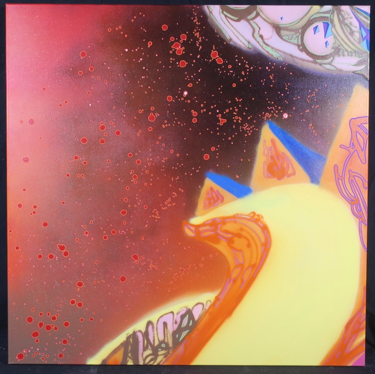 KOOR: Spray paint op doek, Waterworlds I (groot) kopen? Bied vanaf 400!