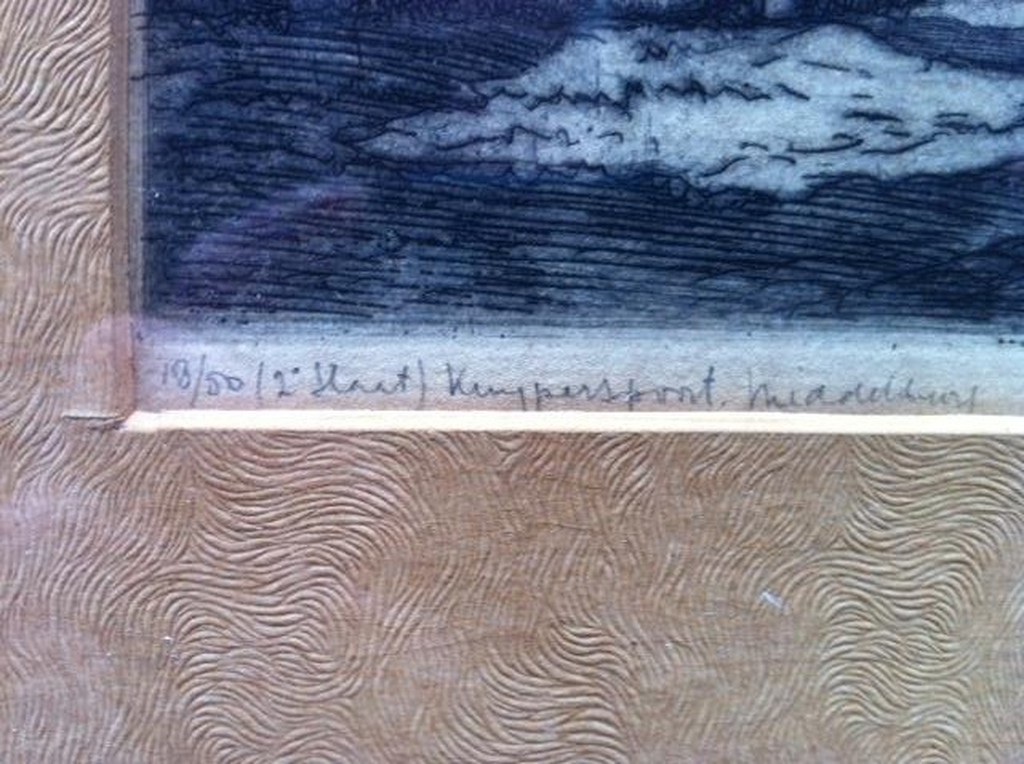 Louis Heijmans, genummerde ets, Kuiperspoort te Middelburg kopen? Bied vanaf 1!