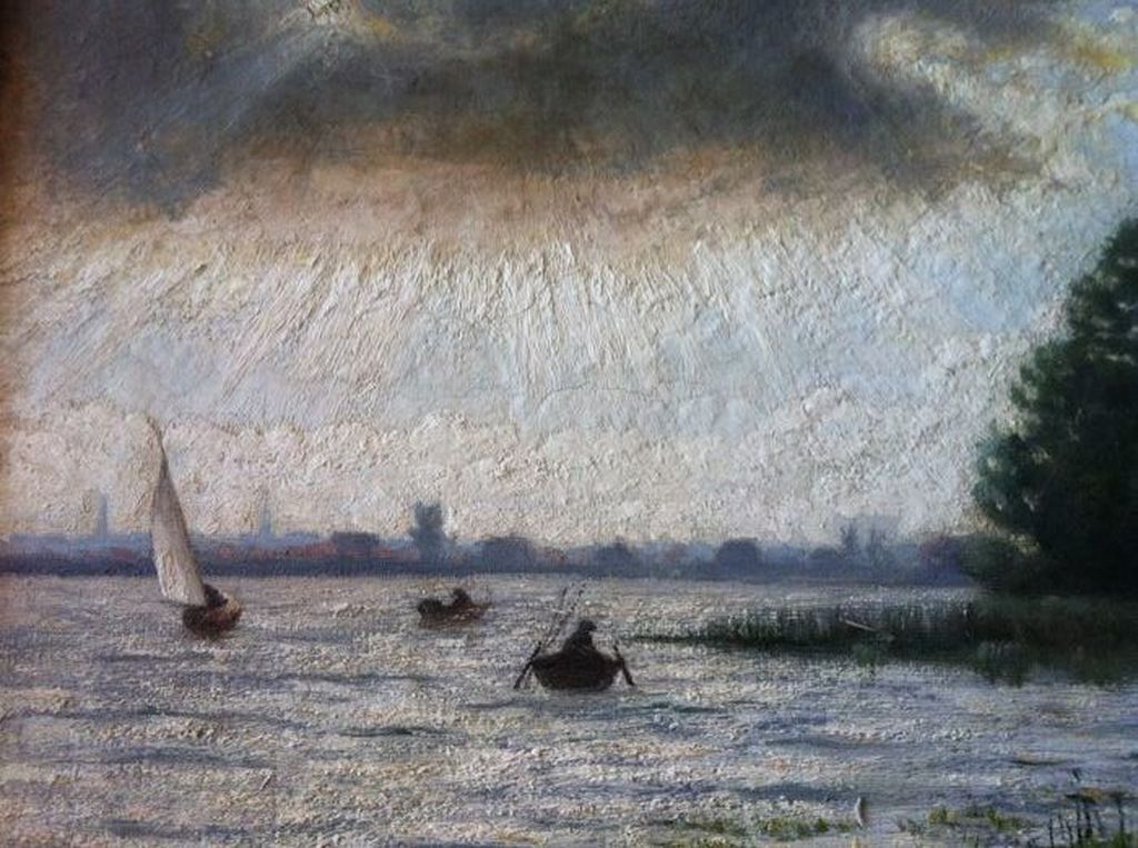 Cornelis Stroo (1860-1932) - olieverf op doek - Plasgezicht bij Kortenhoef kopen? Bied vanaf 1!