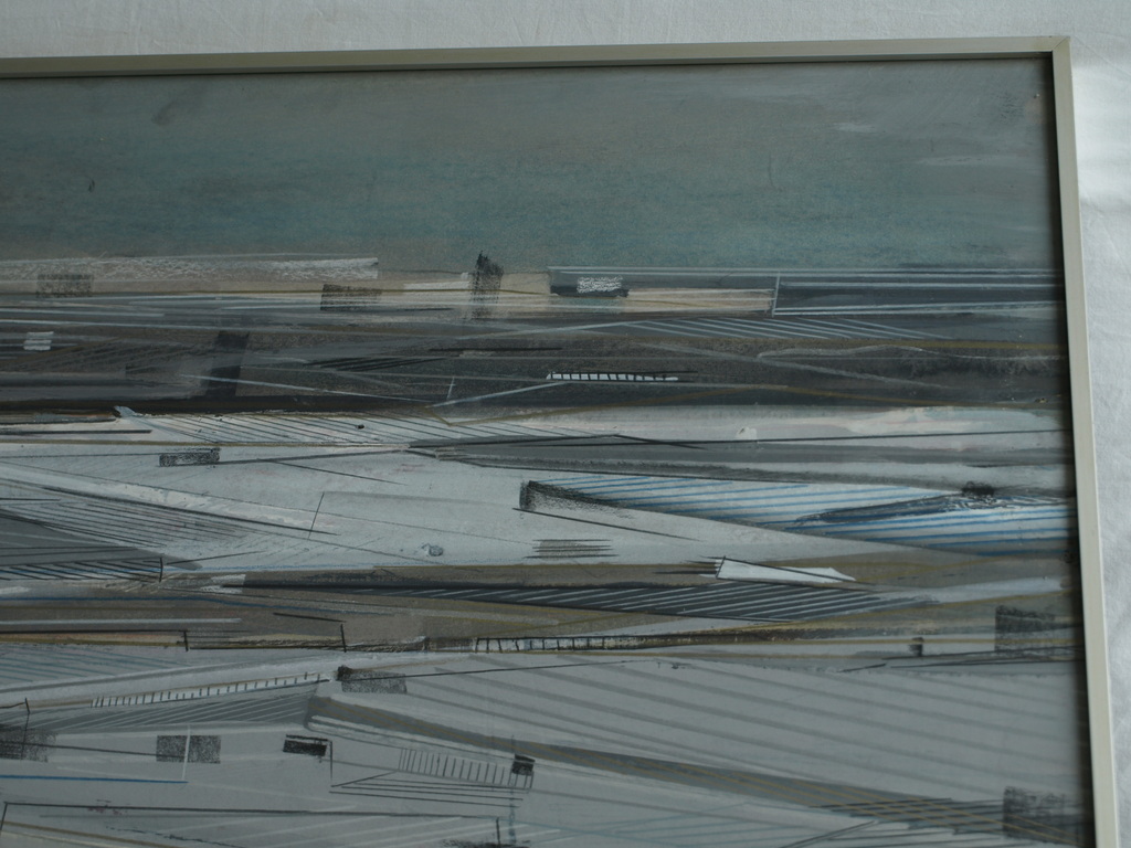 Anne-Claire Vogtschmidt : Gemengde techniek – Landschap nr 6 - ingelijst - 1983  kopen? Bied vanaf 100!