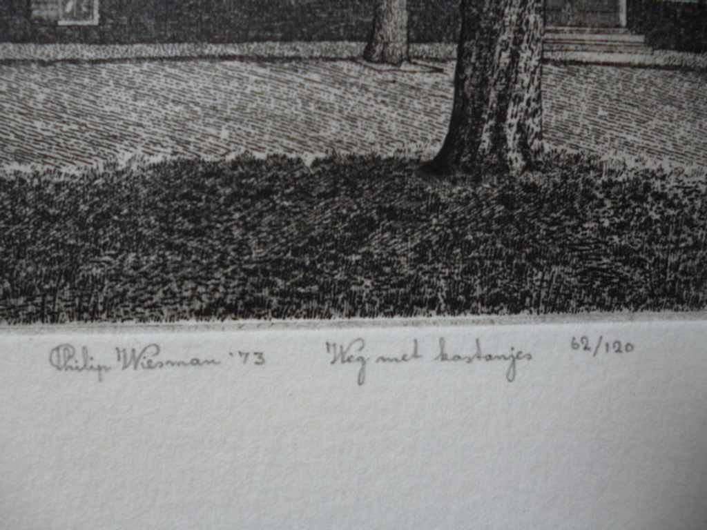 Philip Wiesman - ets - Weg met kastanjes kopen? Bied vanaf 40!